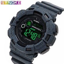 SYNOKE 9629 Brand Digital Wristwatches Mens Waterproof Cowboy Clock Sport Shock Military Wrist watch LED Quartz Men's Gifts